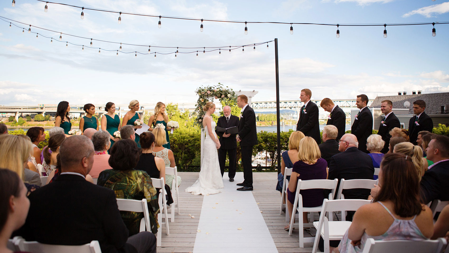 Ceremony on the Riverfront Courtyard