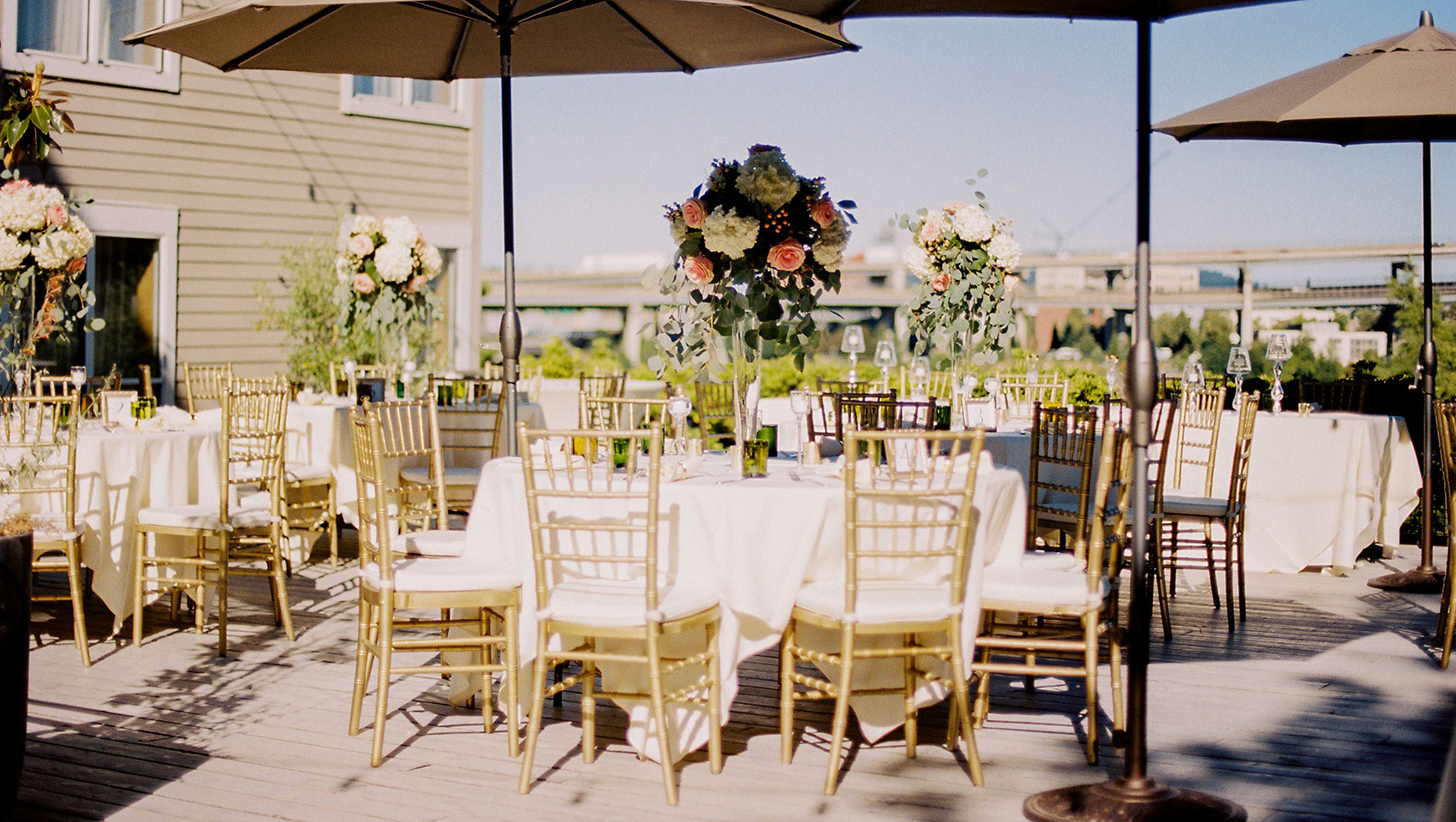 Reception on the Riverfront Courtyard