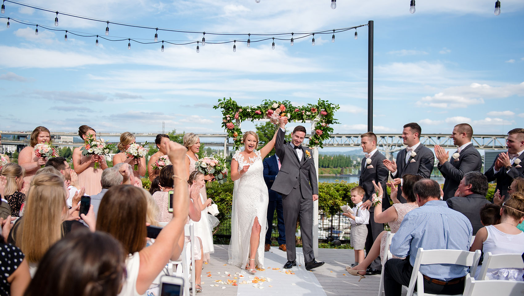 RiverPlace Wedding Party Celebrates