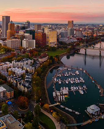 Portland Skyline at Dusk