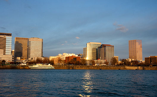 View of Portland from the water