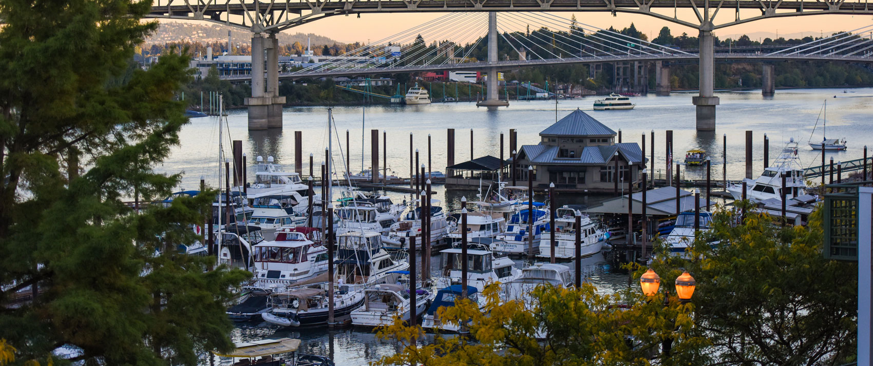 Riverplace boats on the portland waterfront