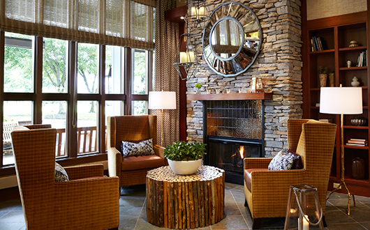 Riverplace lobby Portland downtown waterfront